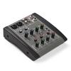 Audio Mixer 4-Channel Mixing Console 48V Phantom Power for Home Studio Recording DJ Network Live