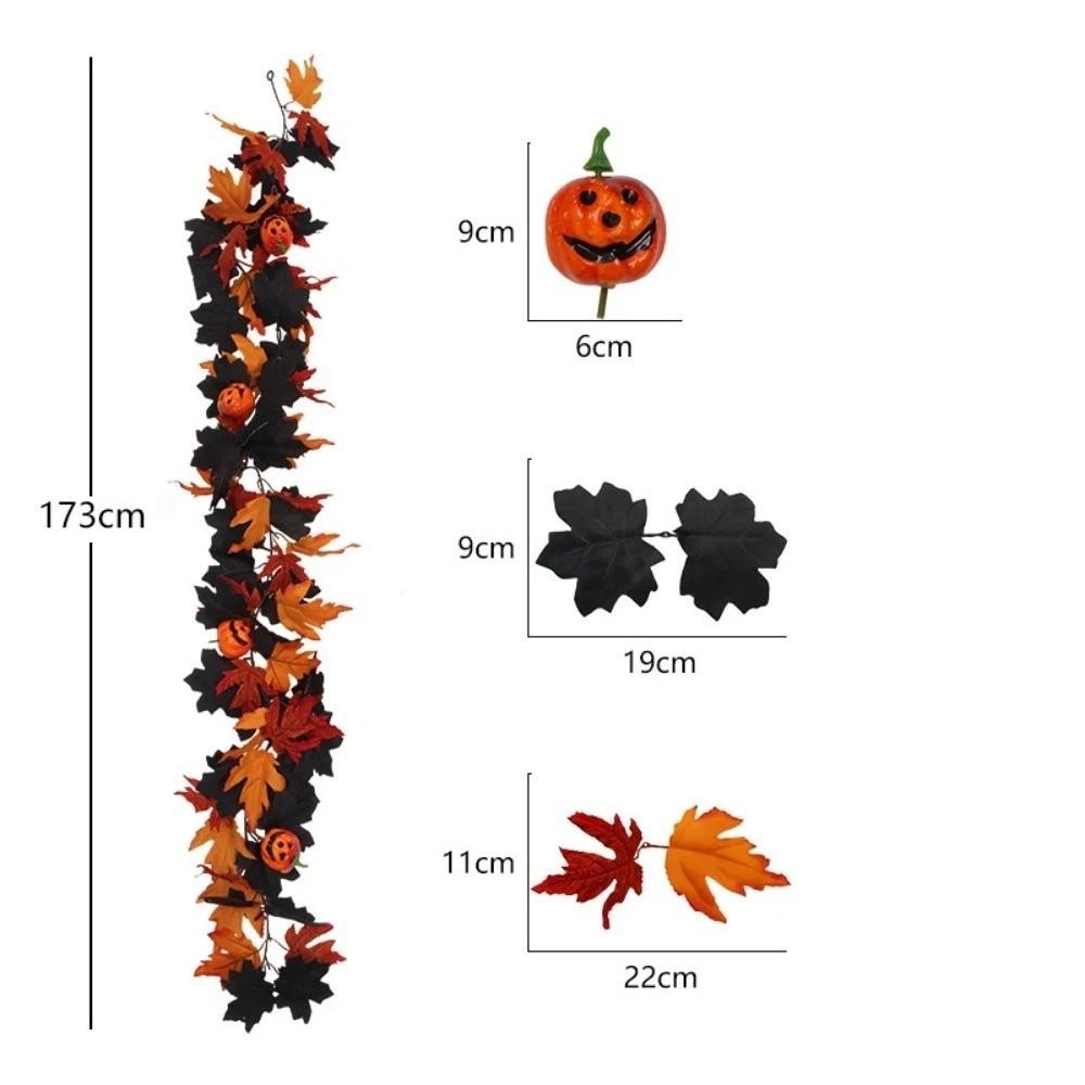 Silk Halloween Leaf Vines Realistic Artificial Hanging Vine Garland Table Decoration