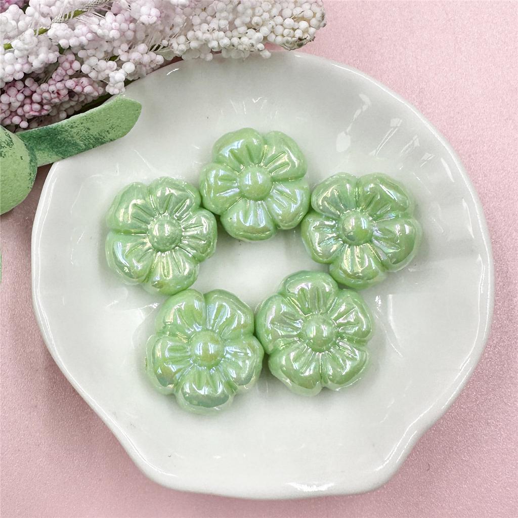 Бисерные материалы Цветение сливы УФ-покрытие DIY Ювелирные аксессуары Рассыпные бусины 5 шт. Ювелирный акрил Для изготовления браслетов, серег Аксессуары