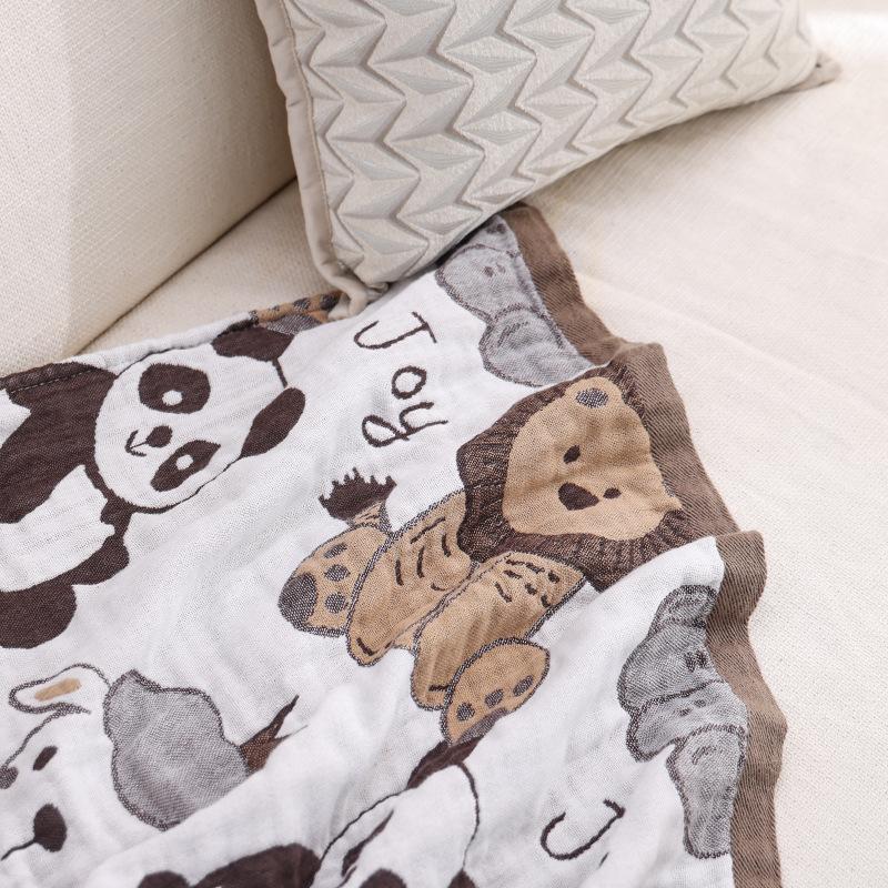 80x160 см 1 шт. Милое хлопковое марлевое банное полотенце с изображением животных из чистого хлопка, впитывающее воду полотенце, быстросохнущее банное полотенце