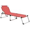 Day and Night - Day and Night Extra High Folding Aluminum Red Senior Lounger