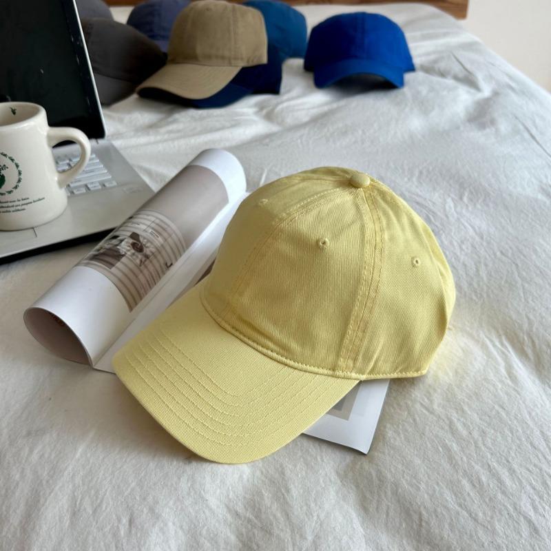 Hat Female Simple Solid Color Casual Versatile Soft Top Baseball Cap Couple Baseball Cap Male Face Small Cap