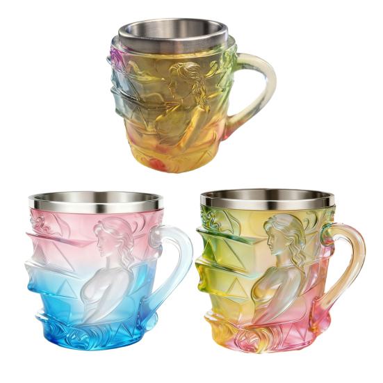 3D Расписанная кофейная кружка в виде стопки книг из смолы и нержавеющей стали с эргономичной ручкой и основанием, устойчивым к проливанию. Кружка для чтения