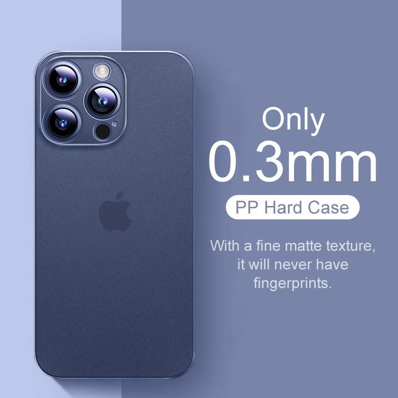 Colorful 0.3mm Ultra Thin Matte Case For iPhone 15 14 13 12 Mini 11 Pro XS Max X XR 7 8 SE Translucent Hard Frosted Phone Cover