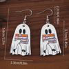 Gothic Halloween Earrings Double-Sided Halloween Gift for Book Lovers Cute Fun Eardrops  for Women