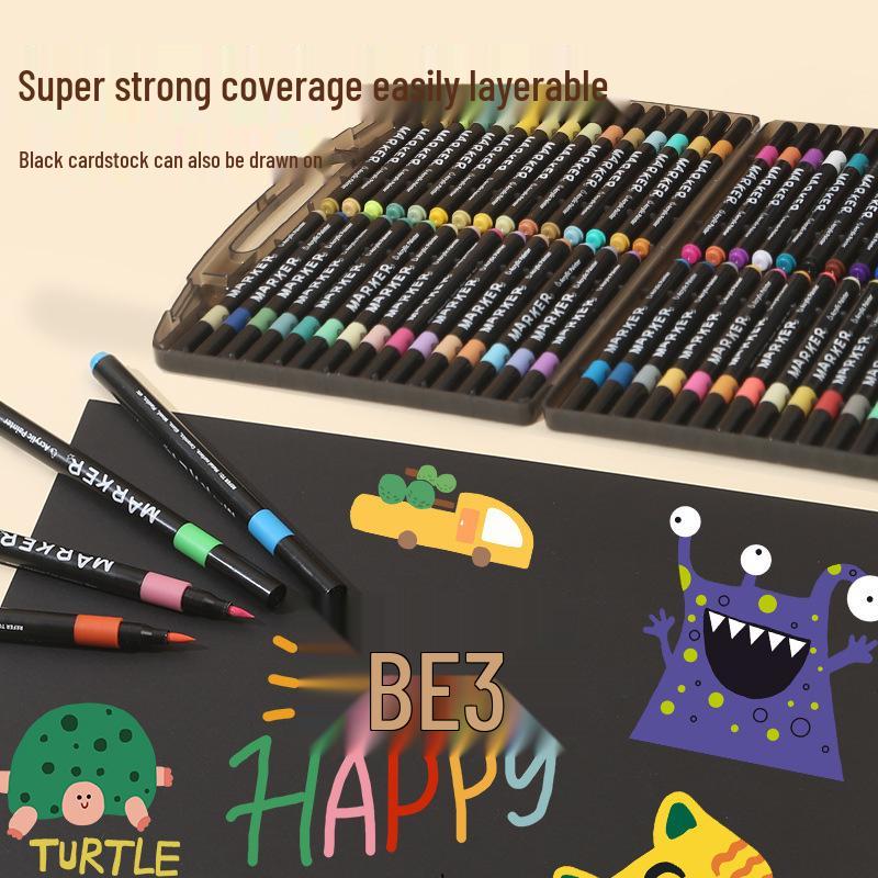 Top Tiger Acrylic Brush Marker Set for Kids - Soft Tip, Overlapping Colors, Little Black Box