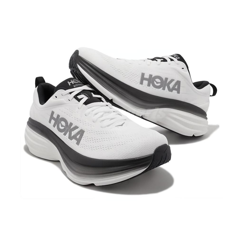 HOKA One One Bondi 8 2E Широкие 'Белый Черный' 1127953-WBLC
