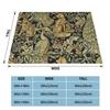 Одеяла из лесной ткани William Morris, дизайнерское фланелевое одеяло с собакой и кроликом, легкое тонкое одеяло для автомобиля, дивана, дивана, одеяла для спальни