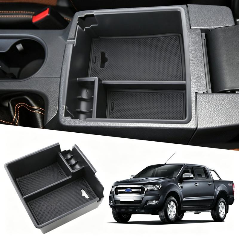 Органайзер-лоток для центральной консоли для Ford Ranger 2011- Автомобильный органайзер Черный лоток для хранения в подлокотнике центральной консоли