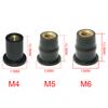 10 Pcs M4 / M5 / M6 Motorcycle Rubber Well Nuts Sun Blind Windscreen Fairing Riding Accessories Fasteners Motorcycle Decoration