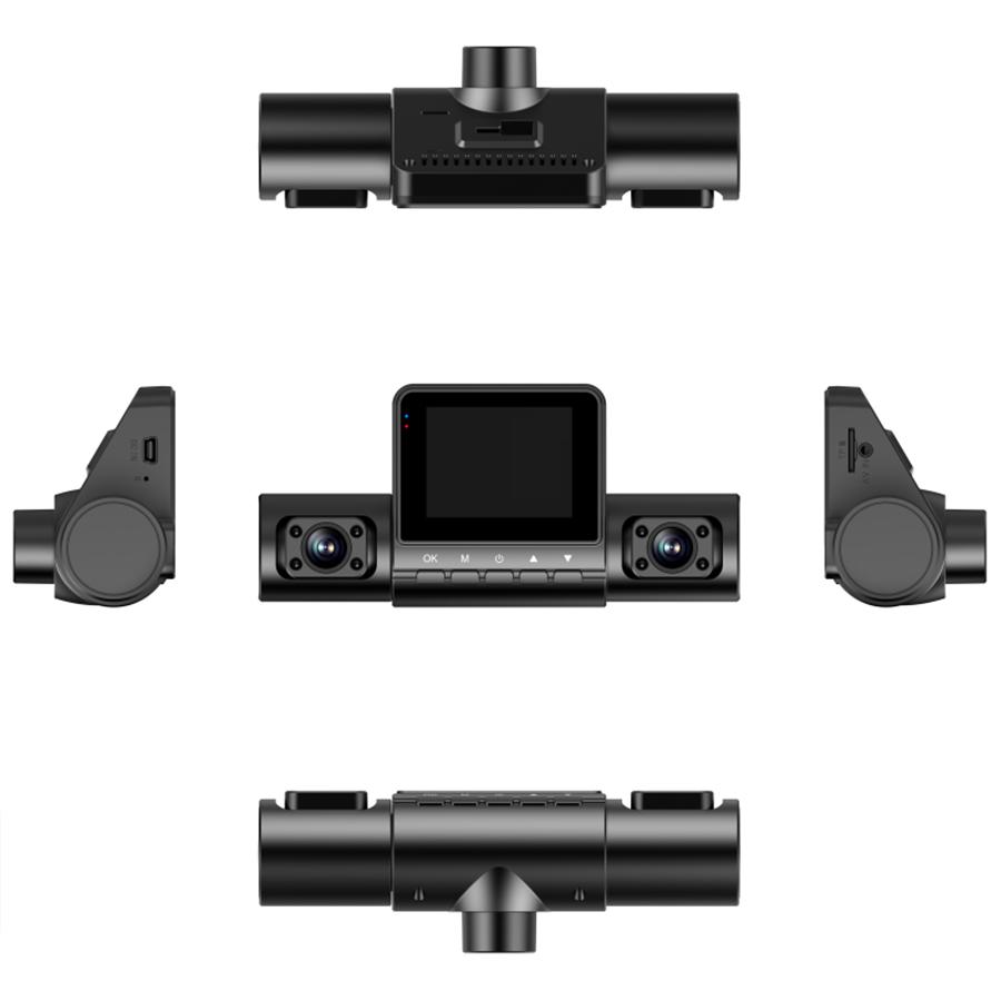 Четырехканальный видеорегистратор 1080P Видеорегистратор HD 1080P Передняя Внутренняя Задняя Инфракрасная камера ночного видения для зарядки автомобиля Камера заднего вида