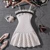 Модные платья для девочек Летнее детское платье в горошек Милое платье маленькой принцессы на тонких бретельках Приталенное платье