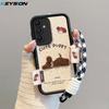 KEYSION Cartoon Cute Plush Embroidery Case for Samsung A55 5G A35 with Lanyard Silicone Shockproof Phone Cover for Galaxy A25 A15 5G