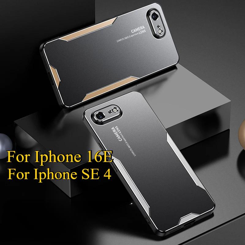 Для iPhone 16E 16 E роскошный алюминиевый сплав металлический противоударный бампер камера защитный чехол для телефона для iPhone 16e SE 4 5G SE4 чехол