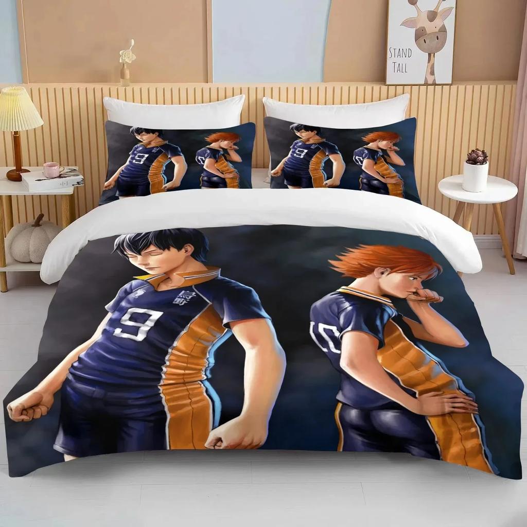 Одеяло Новые 3D Комплекты Постельного Белья Haikyuu Мультяшное Одеяло Постель Аниме Наволочки Комплекты Постельного Белья для Взрослых и Детей Домашний Текстиль