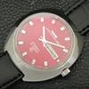 USED HMT KANCHAN DELUXE 6501 AUTOMATIC INDIAN MENS RED DIAL WATCH A432206-2 R110-a432206