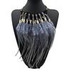 Multi-ethnic Elegant Fashion Statement Necklace  New Latest Design Choker Feather Necklaces & Pendants Women Bijoux Jewelry