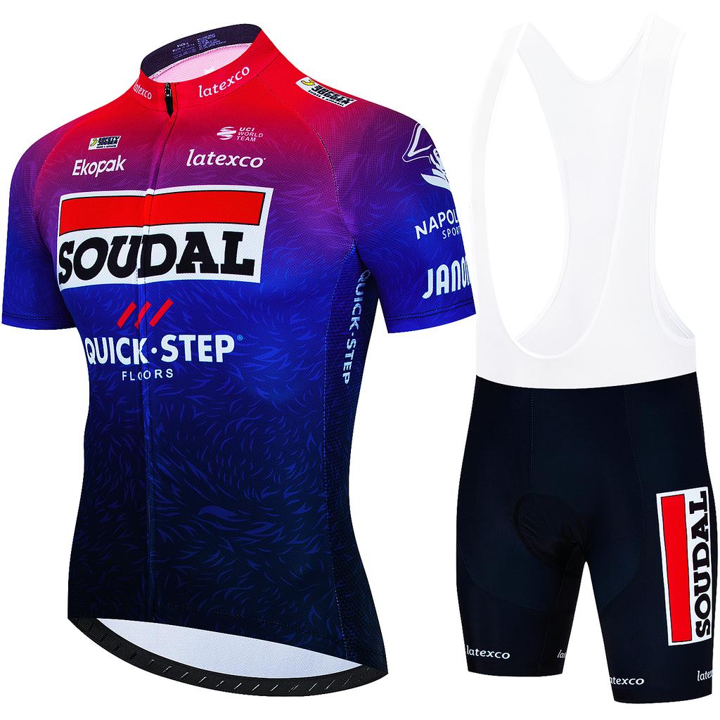 Men's Cycling Outfit Set  Quick Step Clothing 2026 Bicycles Clothes Summer Bike Jersey Cycle Jacket Man Spring Shorts Bib