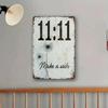 RusticWishCo Rustic Tin Decor | "Make A Wish" Sign, Fade-Resistant, Distressed Design, Perfect for Vintage-Themed Bars