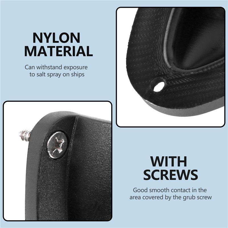 4 Pcs Nylon 2.5Inch Marine Wire Cable Vent Cover, Clamshell Vent For Boat,Smooth Edge Thickness 1/8Inch,Wire Vent Cover
