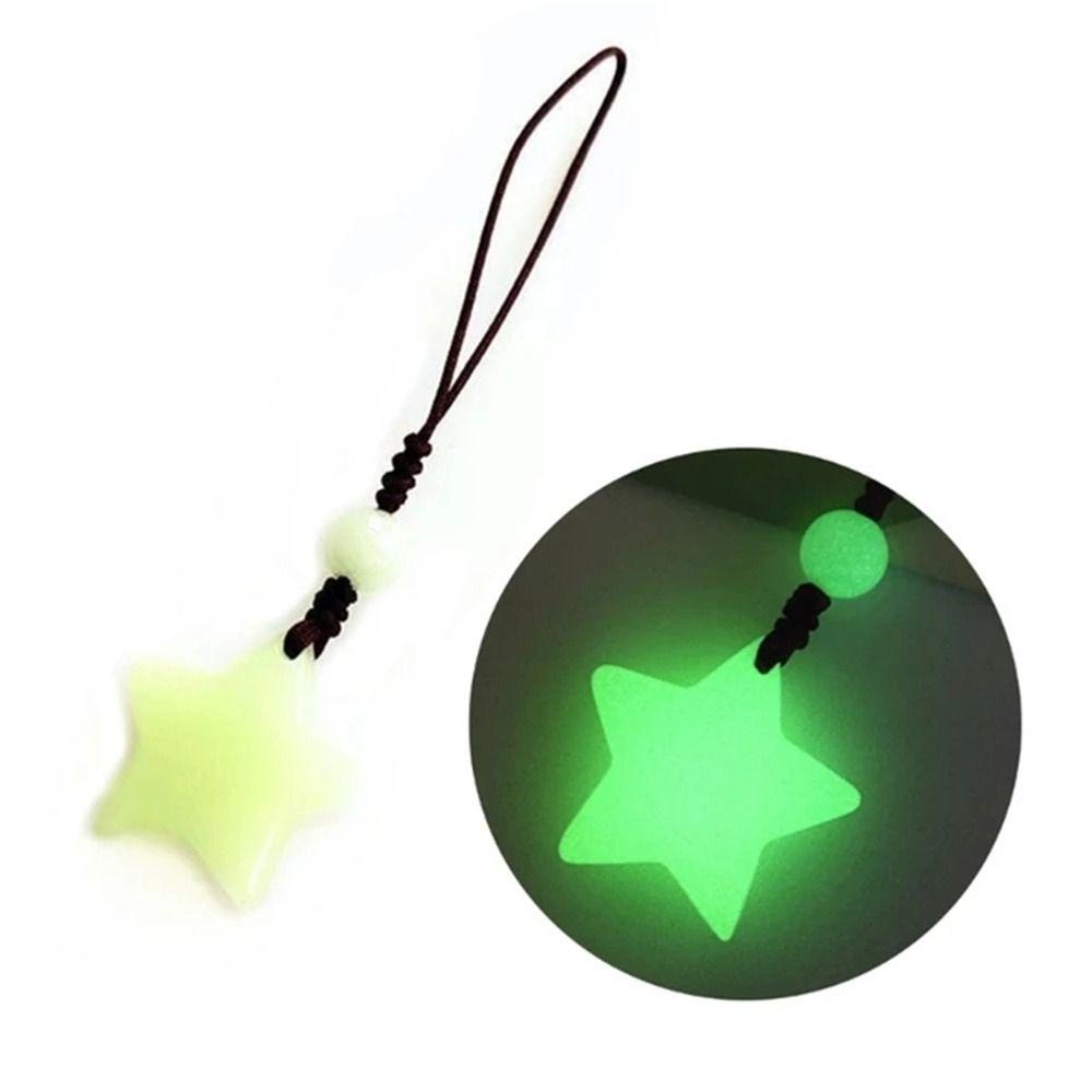 Hanging Rope Star Pendant Strap Lanyard Phone Chain Luminous Star Keychain Keychain Accessory