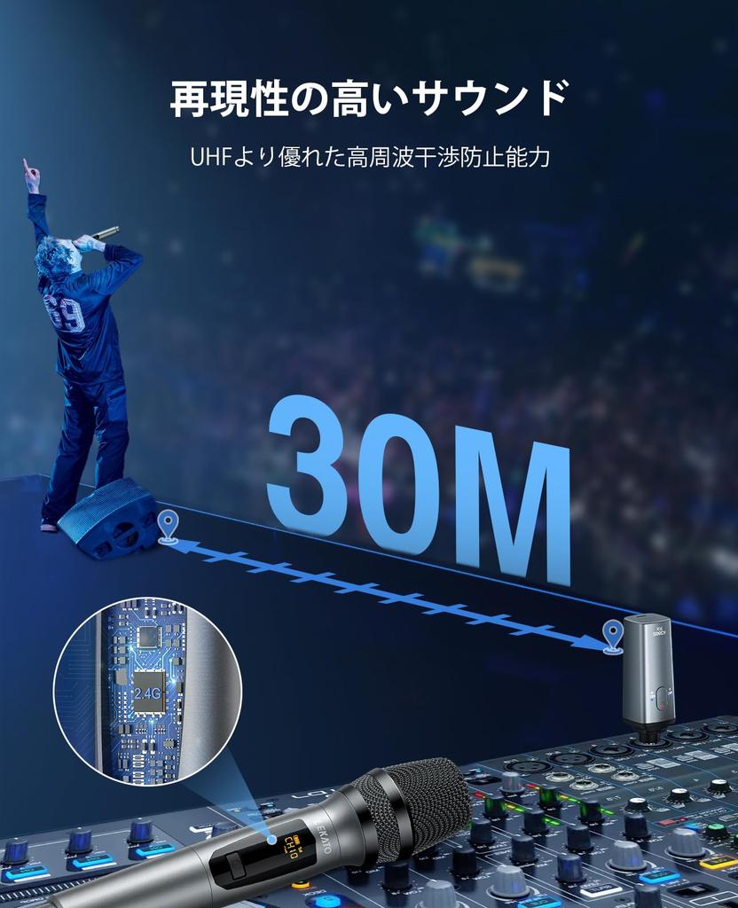 LEKATO Rechargeable Wireless Dynamic Microphone, UHF Handheld Microphone with Mini Receiver, Ideal for Meetings, Karaoke, and Home Parties (Set of 2)