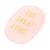 Worry Stone One Day At A Time Inspirational Enhance Confidence Give Power Thumb Stone for Anxiety Rose Quartz