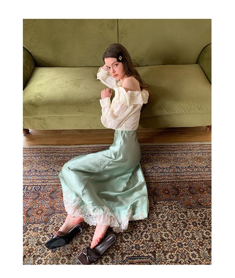 Интерпретируйте красоту элегантной французской атласной миди-юбки для женщин - Коллекция весна 2025 C3582