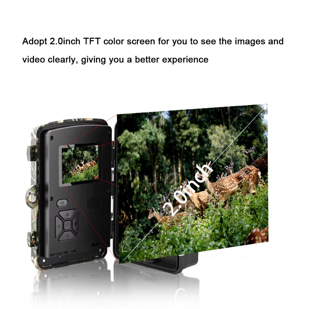 16MP 1080P Портативная камера для фотосъемки днем ​​и ночью, видеосъемка, многофункциональная камера для охоты на открытом воздухе