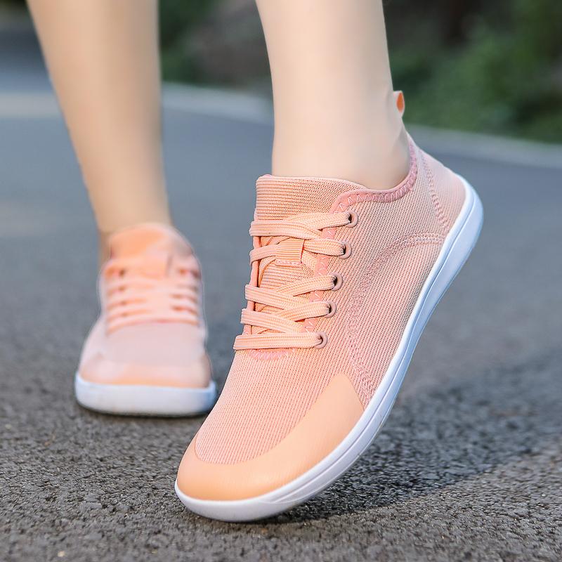 Вязаные сетчатые прогулочные туфли с широким носком, удобные тренировочные кроссовки, обувь для спортзала, фитнеса, спорта, улицы, балетки, повседневная обувь.