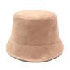 Hat Women's Autumn and Winter Solid Color Suede Fisherman Hat Ins Face Showing Small Bucket Hat Japanese Style Basin Hat for Men