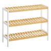 3 Tier Bamboo Shoe Rack, Stand Organizer, Storage Shelf, 70 X 26 X 55 Cm (Width. X Head. X Height), Ideal