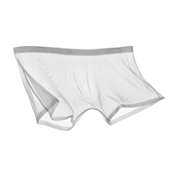 Трусы-боксеры средней посадки, ультратонкие, бесшовные, из прозрачной сетчатой пряжи, шорты-брифы однотонные, дышащие, легкие, мягкие боксеры