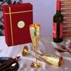 Латунные бокалы для вина, Металлический кубок, Бокалы для шампанского, Дивали, Подарок на годовщину свадьбы для пары, Корпоративным клиентам - Набор из 2 штук, 200 мл