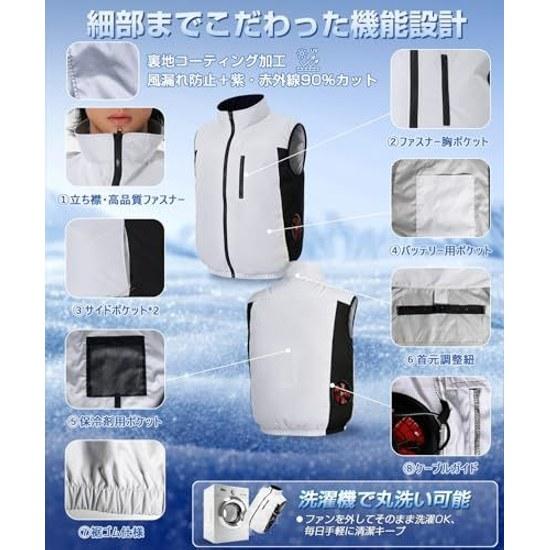 TREKOR 2026 Summer Latest Air-conditioned Workwear Fan-equipped Vest Fan Battery Set 42000mAh Large Capacity 3-level Wind Speed Adjustment Lightweight
