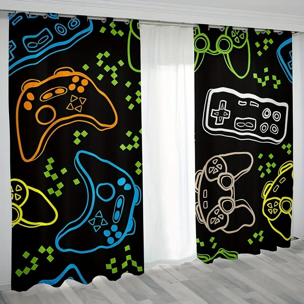 Мультяшный игровой контроллер, переключатель, оконные шторы, жалюзи для гостиной, детской спальни, ванной комнаты, кухни, офиса, двери, домашнего декора, 2 шт.