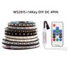 Светодиодная лента WS2815 с контроллером на 14/17/21 ключ (WS2812B WS2813 Обновлено) RGB индивидуально адресуемые комплекты 30/60/144 светодиода/м DC12V
