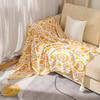Плед для дивана — мягкий вязаный плед для кровати в деревенском доме, уютные вязаные небольшие легкие одеяла и пледы с кисточкой для женщин, домашний декор, кровать, стул,