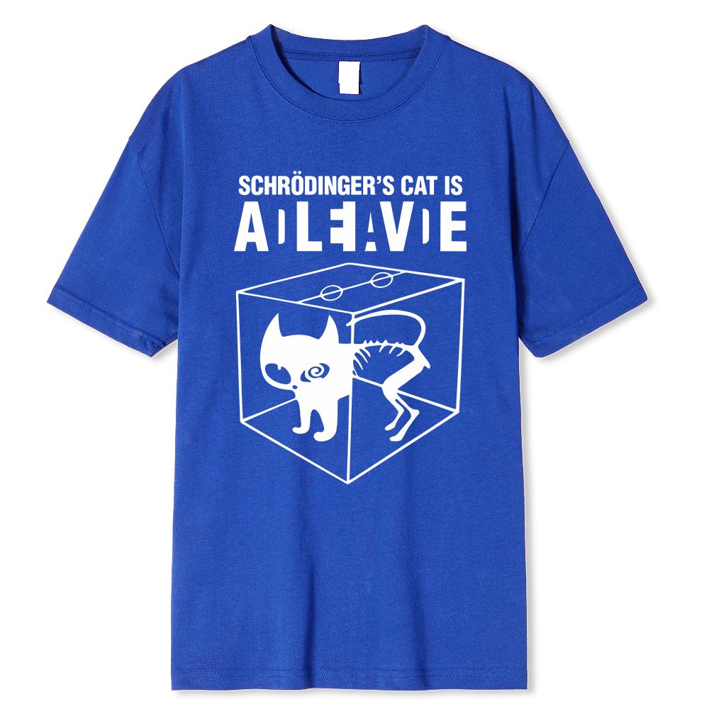 Мужская футболка высшего качества 100% хлопок с принтом кота Шредингера, мужская футболка с коротким рукавом, повседневная женская футболка с принтом «Теория большого взрыва»