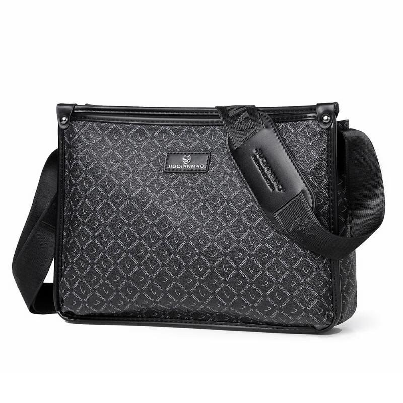 Li Shen Men's Plaid PVC Crossbody Bag
