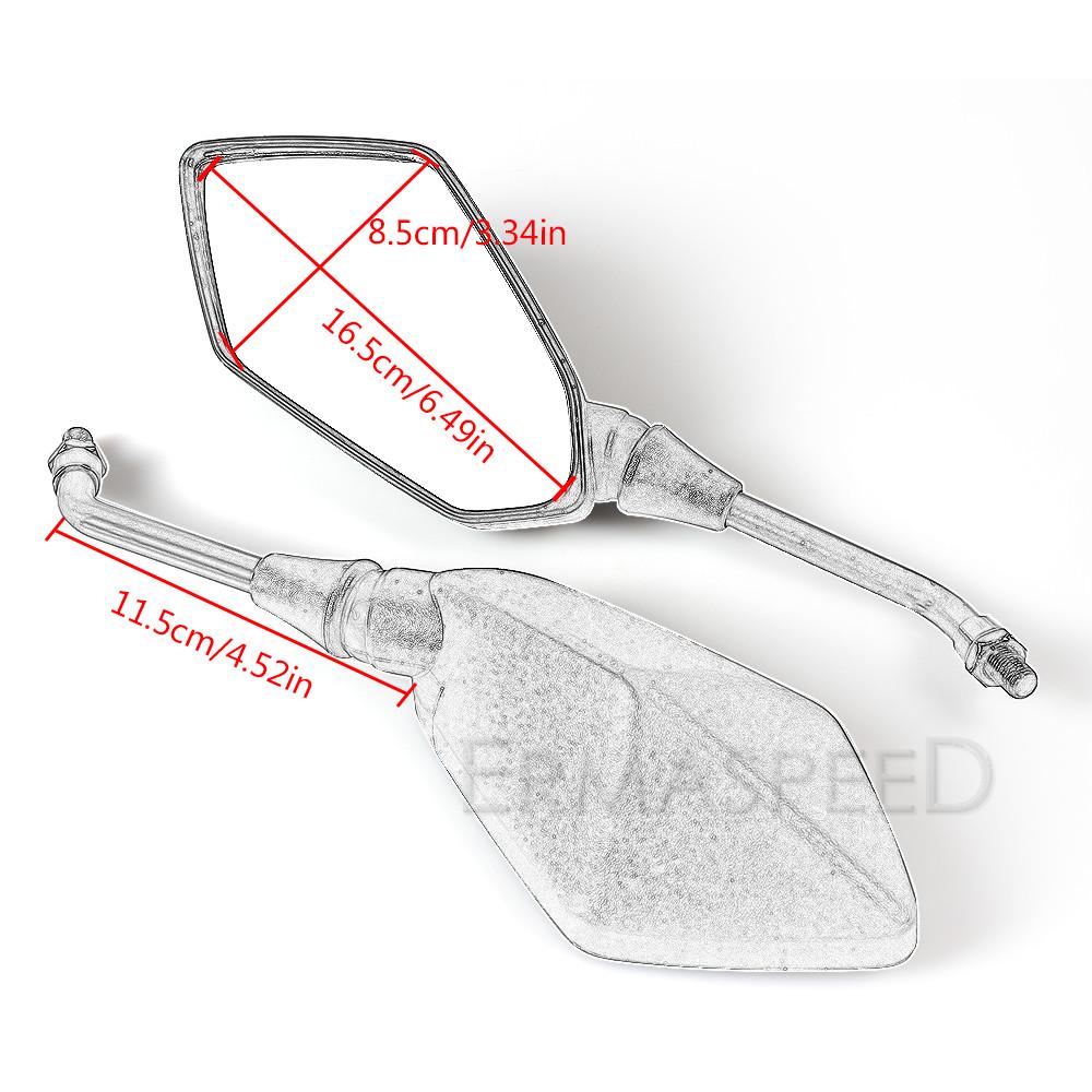 Широкоугольное выпуклое боковое зеркало для мотоцикла, черное, 10 мм, аксессуары для мотоцикла, зеркало заднего вида для мотоцикла, внедорожного мотоцикла