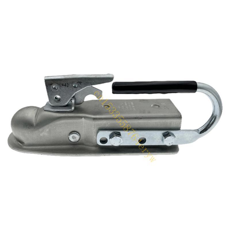 Trailer Coupler Lift Handle for Construction Vehicles Labor Saving Grip Coupling Handler Connector Metal Rubber Handle 91AE