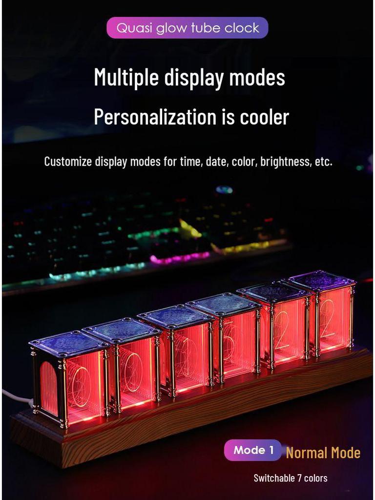 RGB Симулированные лампы Никси Настольные часы - DIY Украшение для игровой комнаты
