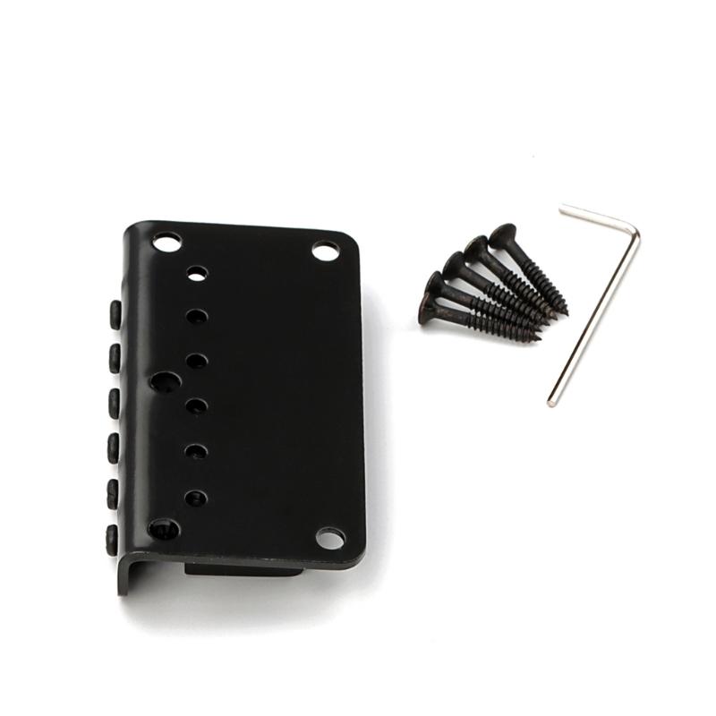 6 String Electric Guitar Bridge with Screws & Wrench Fixed Hardtail Bridge Saddle Guitar Replacement Part Easy to Use