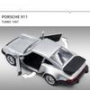1/36 масштаб Porsche 911 Turbo игрушечная модель автомобиля литая под давлением ретро гоночная модель с инерционным механизмом игрушка для мальчика подарочная коллекция