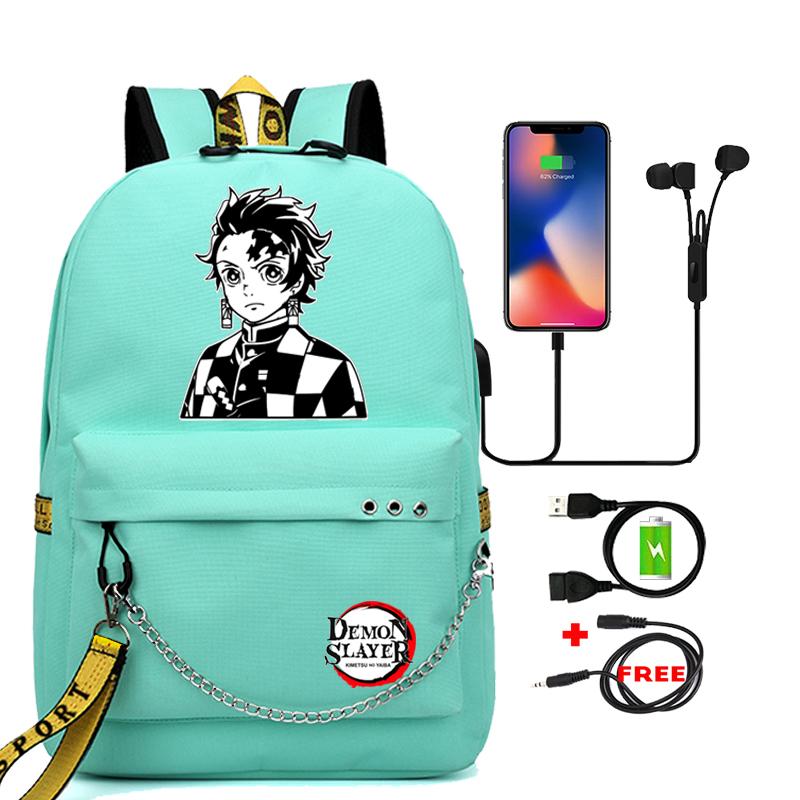 Школьная сумка с героями мультфильмов для взрослых, аниме-рюкзак, истребитель демонов Nezuko Kawaii, большая вместимость, манга для путешествий, ежедневные сумки для книг для девочек