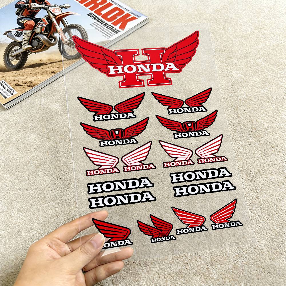 FOR HONDA HRC H WING Waterproof Reflective Motorbike Stickers Easy Peel Removable Decals for Motorcycle CarOW3