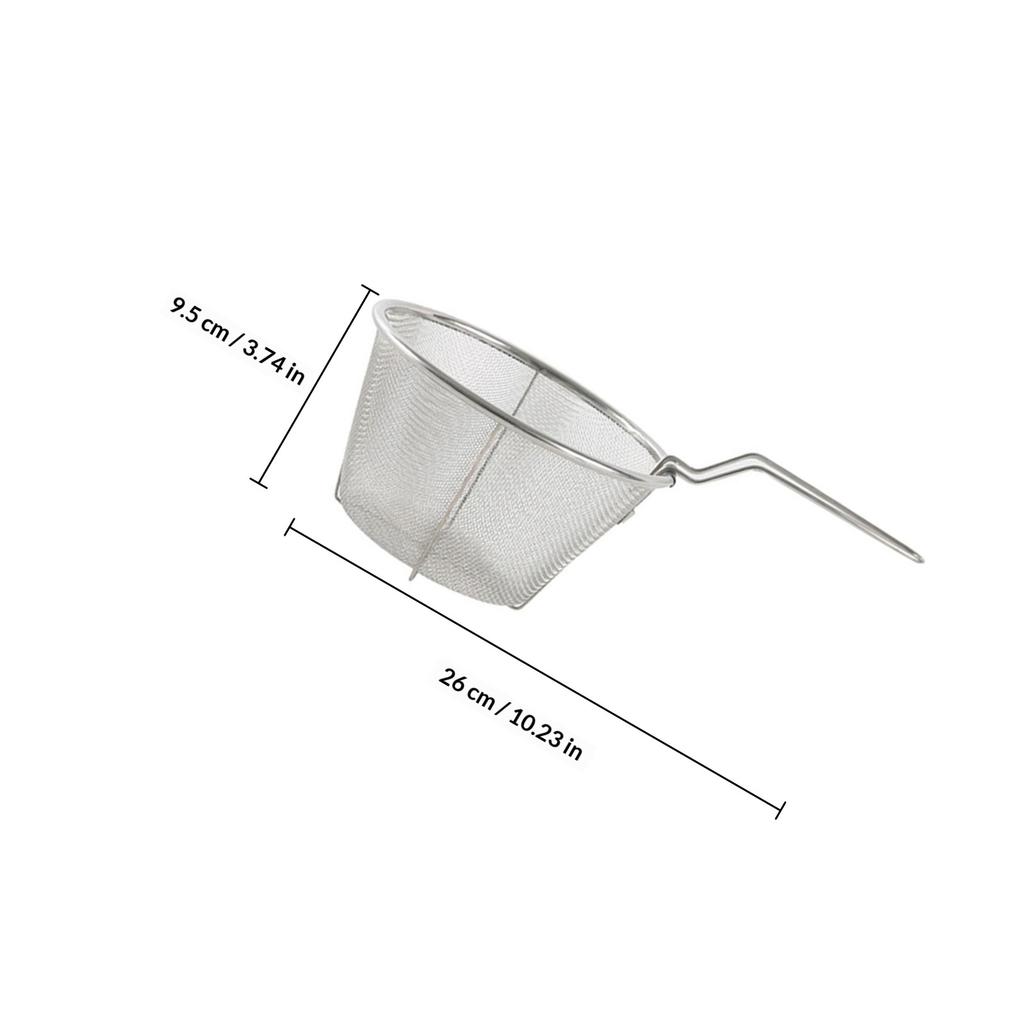 Folding Fry Basket Stainless Steel with Heat Resistant Handle for Fried Food Separation Ideal for Chips Meats Wonton Frying At