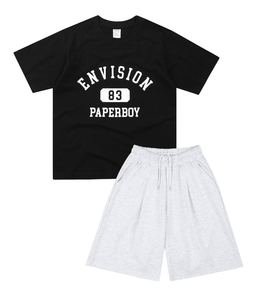PAPERBOY [Комплект] Комплект с короткой футболкой и шортами Envision - Белый