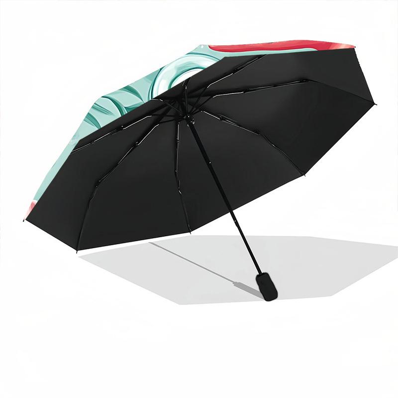 1pc Oceanic Elements Automatic Open/Close Folding Umbrella - Compact 8-Rib Design, Daily Use, Perfect Gift for Friends & Family yy260327081